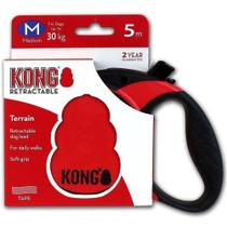 Guia Retrátil Kong Terrain 5 m para cães até 30 kg Vermelha