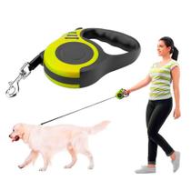 Guia Retrátil Para Cães, Gatos, Resistente 3 Metros Amarelo - luatek