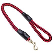 Guia Roliça AMF Cães Xadrez Vermelho e Preto - 2 (100cm) Guia Roliça AMF Cães Xadrez Vermelho e Preto - 2 (100cm)