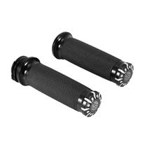 Guiador de motocicleta para Softail Cruiser Chopper, aperto de mão preto, 1in, EUA Guiador de motocicleta para Softail Cruiser Chopper, aperto de mão preto, 1in, EUA
