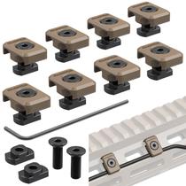 Guias de cabos Guardtier CGM909 M-LOK, pacote com 8, Earth Tan