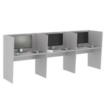 Guiche Office 3 Lugares Irlanda Cinza Guiche Office 3 Lugares Irlanda Cinza