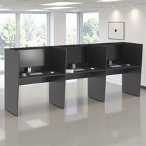 Guiche Office 3 Lugares Irlanda Preto Onix Guiche Office 3 Lugares Irlanda Preto Onix
