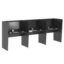 Guiche Office 3 Lugares Irlanda Preto Onix Guiche Office 3 Lugares Irlanda Preto Onix