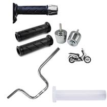 Guidão 125 Factor 2001 2015 Peso Manopla Roldana Cromado Fácil Instalação