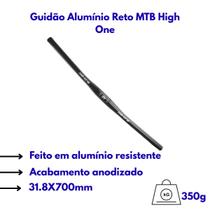 Guidão Alumínio Bike MTB 31.8x700mm Reto - High One Guidão Alumínio Bike MTB 31.8x700mm Reto - High One