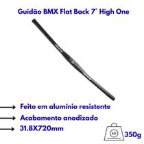 Guidão Bike BMX Alum. 31.8x720mm Flat Back Sweet 7 Graus