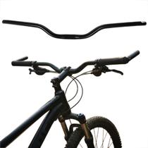 Guidão Bike mtb Semi Curvo 25.4mm Bicicleta Preto Alumínio