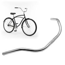 Guidão Bike Praiana Retrô Caiçara Beach Cromado Aço Forte Guidão Bike Praiana Retrô Caiçara Beach Cromado Aço Forte