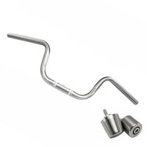 Guidão Cargo Cromado com Rosca e Par de Pesos Compatível com CG Titan Fan Start 125 a 160