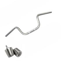 Guidão Cargo Cromado Produzido em Material Leve e Resistente com Rosca e Pesos Inclusos