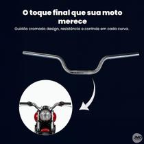 Guidão Cb Twister 2009 a 2015 / Cb 300 2004 a 2008 Cromado Rosca Para Peso Moto