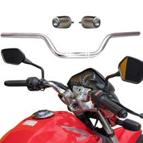 Guidão Com Pesinho Cb Twister 2009 a 2015 / Cb 300 2004 a 2008 Cromado Rosca Moto