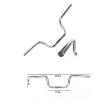 Guidão com pesinho manopla e roldana para Yamaha Ybr Factor 2001 a 2015 cromado
