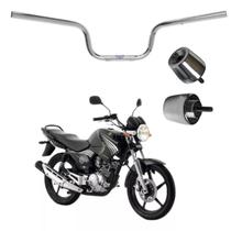 Guidão Com Pesinho Pcx Ybr 125 2001 ate 2015 Factor Yamaha Moto Rosca Brilhoso