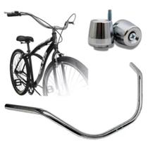 Guidão Confortável Beach Vintage Bicicleta Retrô Praiana Cromado Universal Com Pesinho Guidão Confortável Beach Vintage Bicicleta Retrô Praiana Cromado Universal Com Pesinho