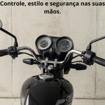 Guidão Cromado Cg Cargo 160 Fan/titan/start 160 Com Furo Aço Prata Motos Motocicletas Pilotagem