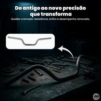 Guidão Cromado em Aço Tubular 1,9 mm para Honda CB Twister 2009-2015 CB 300 2004-2008
