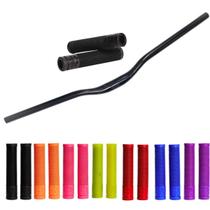 Guidao Curvo Voador Bicicleta Mtb Freride Wheeling 31.8mmx720mm Luvinha Manoplas Punho Prazer Em Pedalar Longa 165mm Compativel Com As Bikes Gios Hu