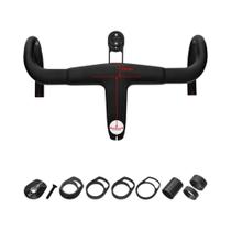 Guidão De Bicicleta De Estrada Em Carbono Com Stem Integrado 28.6 31.8mm OD2 390 400 420MM KOCEVLO