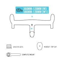 Guidão De Bicicleta De Estrada Ultra-Leve Em Carbono Completo LEXON VERO Com Cabo Interno Acessórios
