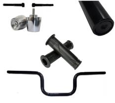 Guidão Mais Pezinho Com Manopla Factor 125 Fazer 150 Yamaha Preto Fosco Guidão Mais Pezinho Com Manopla Factor 125 Fazer 150 Yamaha Preto Fosco