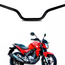 Guidão Moto Cb Twister 250 2014 A 2022 Preto Com Furo Peso Alta Qualidade