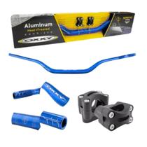 Guidão Oxxy Crf 250f Crf 230 Bros 160 Xre 190 300 Alto Azul