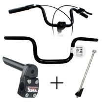 Guidão Para Bicicleta Tipo CG Titan Kit Com Mesa Alumínio 22,1mm + Parafuso Expander - Brutec