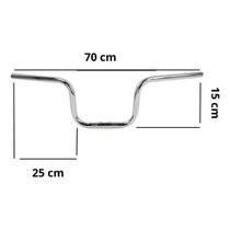 Guidão Titan 150 2022 A 2023 Peso Cromado Rosca Interna Motocicleta