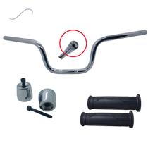 Guidão Titan 160 C/ Peso PCX Cromado e Manopla Cargo 160