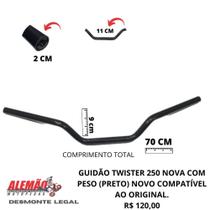 Guidão twister 250 nova (preto) compatível ao original.