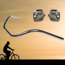Guidão Universal Para Bicicleta Beach Vintage Retrô Praiana Cromado Confortável Com Pesinho Guidão Universal Para Bicicleta Beach Vintage Retrô Praiana Cromado Confortável Com Pesinho