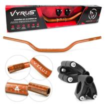 Guidao Vyrus Guidon Alto Xre 300 Bros Xtz Crf Laranja + Adaptador