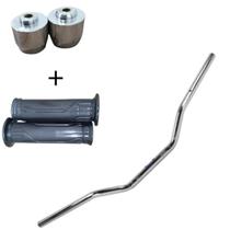 Guidão XT 125 Com Pezinho E Manopla Moto Pilotagem Acessórios Peça