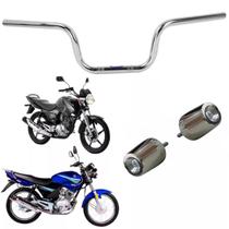 Guidão Ybr 125 de 2001 a 2015 Factor Yamaha com peso Pcx pesinho para moto rosca Guidão Ybr 125 de 2001 a 2015 Factor Yamaha com peso Pcx pesinho para moto rosca