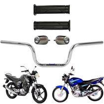 Guidão Ybr Com Pesinho Pcx e Par de Manoplas 125 2001 ate 2015 Factor Yamaha Peso Moto Rosca