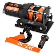 Guincho AC-DK 2500 lb Corda Sintética 12V Sem Fio Guincho AC-DK 2500 lb Corda Sintética 12V Sem Fio