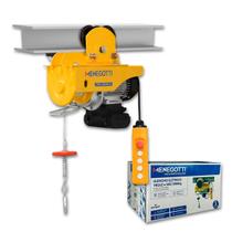 Guincho De Coluna Prime Elétrico Menegotti 500kg a 1000kg Motor 2000W Cabo Aço Controle Remoto Elevação de Materiais e Cargas Pesadas de Forma Segura