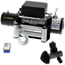 Guincho Elétrico 12V 12000LB com Controle Remoto sem Fio IWME004 IMPORTWAY Guincho Elétrico 12V 12000LB com Controle Remoto sem Fio IWME004 IMPORTWAY