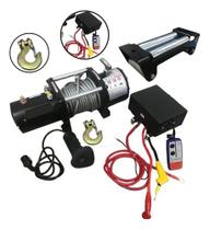 Guincho Elétrico 12V 24V 12000 LB Cabo Aço 26 metros e Controle Remoto 5443 Kg Importway Iwge-12000