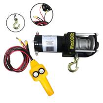 Guincho Elétrico 12V 3000 LB com Cabo Aço 6 metros 1361 Kg Importway Iwge-3000