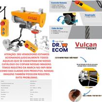 Guincho Elétrico Profissional Talha Coluna 500 1000kgs C Polia Reversa Vulcan Ideal Para Içamento De Cargas Controle De Descida E Subida 1800w