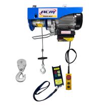 Guincho Talha Elétrica Profissional com Controle Remoto 400/800Kg Elevação 12Mts PA800RCC ACM TOOLS