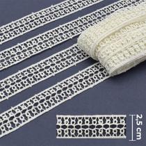 Guipir Entremeio 2,50 cm Off White Ref. 432792 13,7 Metros - Círculo