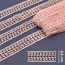 Guipir Entremeio 2,50 cm Rosa Antigo Ref. 432792 13,7 Metros - Círculo Guipir Entremeio 2,50 cm Rosa Antigo Ref. 432792 13,7 Metros - Círculo