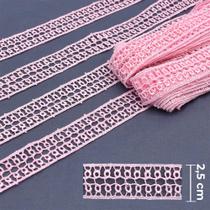 Guipir Entremeio 2,50 cm Rosa Ref. 432792 13,7 Metros - Círculo Guipir Entremeio 2,50 cm Rosa Ref. 432792 13,7 Metros - Círculo