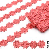 Guipir Flor 2,5cm CHL 207 Coral - 13,7 Metros