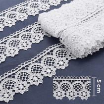 Guipir Flor 5,00 cm Branco - Ref. 432776 13,7 Metros - Círculo