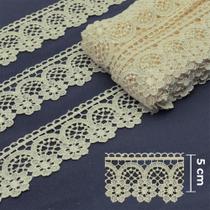 Guipir Flor 5,00 cm Creme - Ref. 432776 13,7 Metros - Círculo